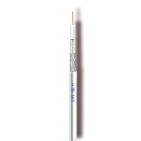 Cavel SAT50M Καλώδιο Ομοαξονικό 75Ω Εξασθένηση 18.8dB/100m Φ6.60mm Λευκό 1m