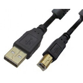 Καλώδιο USB 2.0 Type A Αρσενικό σε Type B Αρσενικό με Φερρίτη 5m Μαύρο VNzane VN-U602-5M