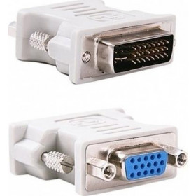 Adaptor DVI-I Dual Link 24+5 Pin Αρσενικό σε VGA Θηλυκό Λευκό CAB-G019 Powertech