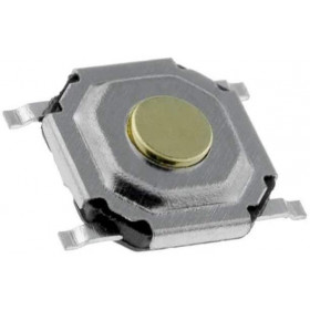 Microswitch TACT 4 Pin Push ON SPST-NO, 2.5N, SMT 5.2x5.2x1.5mm Ninigi TACTB-64K-F