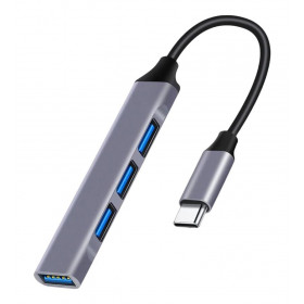 Powertech USB 3.0 Type-A Hub 4 Θυρών με Σύνδεση USB-C PT-1113
