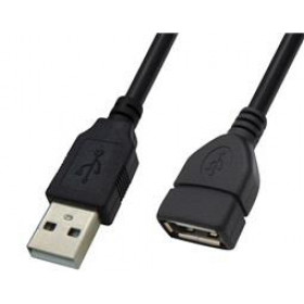 Καλώδιο Προέκτασης USB 2.0 Type A Αρσενικό σε Θηλυκό 0.8m Μαύρο Pully PL-US133-BK/0.8M