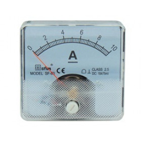 Αναλογικό Αμπερόμετρο Πίνακα 0÷40Α DC 60x60mm με Βίδες SF-60 (Shunt)