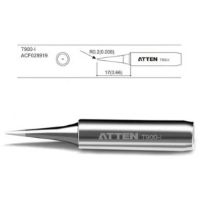 ATTEN T900-I Μύτη Κολλητηριού 0.2mm για Κολλητήρια & Σταθμούς ATTEN