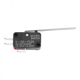 Microswitch Snap Action με Έλασμα 50mm, SPDT 15A/250VAC, Faston C&H V-153-1C-25