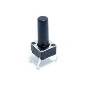 Microswitch TACT 4 Pin Push ON SPST-NO, 1.77N, 6x6x12.5mm THT Jianfu TVDP01