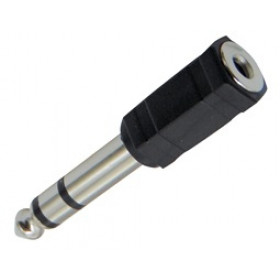 Adaptor 6.3mm Stereo Αρσενικό σε 3.5mm Stereo Θηλυκό Πλαστικό Μαύρο JT-3170B