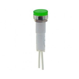 Ενδεικτική Λυχνία Neon Πράσινη Φ10mm 230VAC IP40 με Καλώδιο 17cm Xindali AD22E-019/L/G