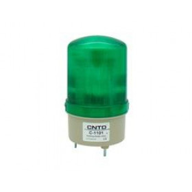 Φάρος LED 24VDC & 230VAC Πράσινος με Επιλογή Περιστρεφόμενου, Flashing ή Σταθερά Αναμμένου Εφέ Φ85x155mm CNTD C-1101
