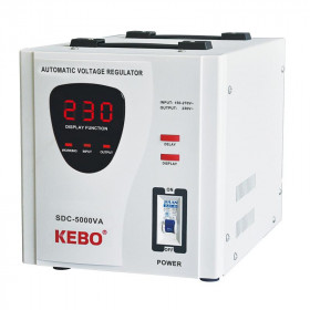 Kebo SDC-5000VA Σταθεροποιητής Τάσης Servo Motor 5000VA / 3000W με Μπόρνες, Ψηφιακές Ενδείξεις