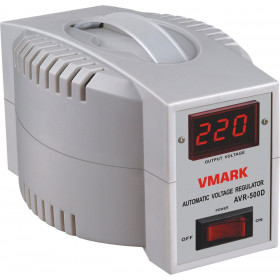 VMark AVR-500D Σταθεροποιητής Τάσης Relay 500VA / 250W με 1 Πρίζα Σούκο, Ψηφιακές Ενδείξεις