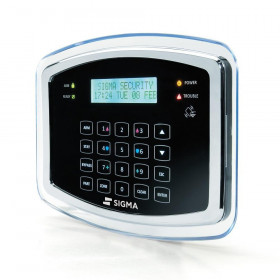Sigma PROTEUS RFID/Β Πληκτρολόγιο Αφής Συναγερμού με Οθόνη LCD, Αναγνώστη RFID και Φωτιζόμενα Πλήκτρα Μαύρο