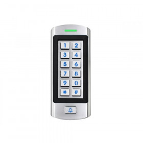 Secukey K10 RC Αυτόνομο Πληκτρολόγιο Access Control με RFID 125KHz & 2 Ασύρματα Τηλεχειριστήρια, Πλήκτρο Κουδουνιού Μεταλλικό IP66 136x56x25mm