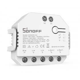 SONOFF Dual R3 Lite Smart Διακόπτης Wi-Fi 2 Εξόδων 220VAC 15A