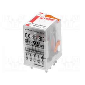 Ρελέ Ηλεκτρομαγνητικό 110VAC 6A 4 Επαφών N.O+N.C 14 Pin για PCB 55.04 Relpol R4N2014235110WT