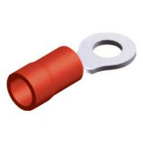 Ακροδέκτης Δακτυλίου Φ3.7mm για Καλώδιο έως 1.5mm² με Κόκκινη Μόνωση Χαλκός R1-3.5SV