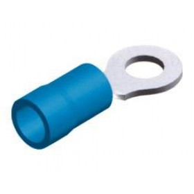 Ακροδέκτης Δακτυλίου Φ4.3mm για Καλώδιο έως 2.5mm² με Μπλε Μόνωση Χαλκός R2-4SV