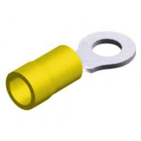 Ακροδέκτης Δακτυλίου Φ4.3mm για Καλώδιο έως 5mm² με Κίτρινη Μόνωση Χαλκός R5-4LV