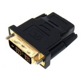 Adaptor DVI-D Single Link 18+1 Pin Αρσενικό σε HDMI Θηλυκό με Επίχρυσα Βύσματα Μαύρο Lancom