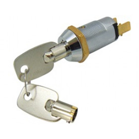 Διακόπτης με Κλειδί OFF-(ON) 90° Μίζα, 2 Θέσεων 2 Pin SPST, 2A/250VAC, Φ19mm Ultimax S212ZA