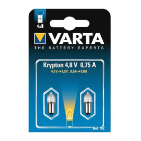 Varta Λαμπάκια Φακού Krypton 4.8V 750mA P13.5s (2τμχ) 792