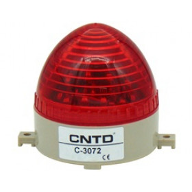 Φάρος LED 12VDC Κόκκινος με Επιλογή Strobe, Flashing ή Σταθερά Αναμμένου Εφέ Φ75x85mm CNTD C-3072