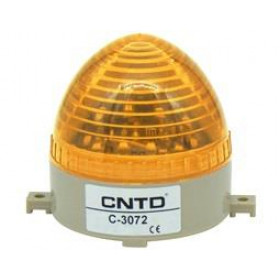 Φάρος LED 12VDC Πορτοκαλί με Επιλογή Strobe, Flashing ή Σταθερά Αναμμένου Εφέ Φ75x85mm CNTD C-3072