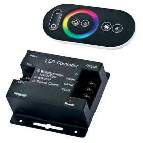 Controller για Ταινίες LED RGB 12/24VDC 216W/432W με Τηλεχειριστήριο Αφής RFTC-01