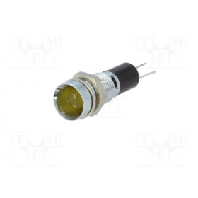 Ενδεικτική Λυχνία LED Κίτρινη Φ8mm 12VDC για PCB Mentor 2692.8271