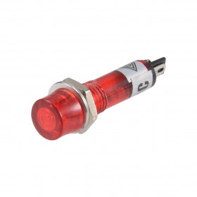 Ενδεικτική Λυχνία Neon Κόκκινη Φ7.5mm 12VDC IP20 με Ninigi NI-2FRD-12V