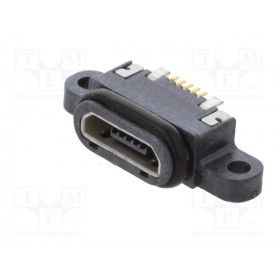 Βύσμα Micro USB 2.0 5 Pin Θηλυκό με Στεγανοποίηση IPX7 για PCB SMD Attend 207G-BD00