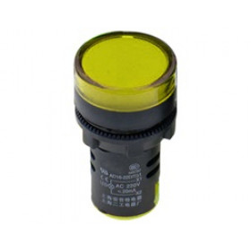 Ενδεικτική Λυχνία LED Κίτρινη Φ22mm 110VAC/DC με Βίδες 02.011.0062