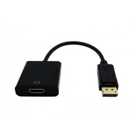 Adaptor DisplayPort v1.1 Αρσενικό σε HDMI Θηλυκό 20cm με Επίχρυσα Βύσματα Μαύρο 11.2.25