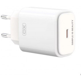 XO Ταχυφορτιστής Πρίζας με USB-C Power Delivery & Quick Charge 3.0 20W Λευκός XO-L90B(EU)