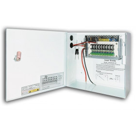 Τροφοδοτικό Switching 12VDC 8.5A για Συστήματα Ασφαλείας με 9 Εξόδους & Λειτουργία UPS 240x240x90mm ZTH-1210B-09F