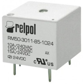 Ρελέ Ηλεκτρομαγνητικό 3VDC 10A/240VAC 1 Επαφής NO+NC 5 Pin για PCB Relpol RM50-3011-85-1003