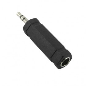 Adaptor 3.5mm Stereo Αρσενικό σε 6.3mm Stereo Θηλυκό Πλαστικό Μαύρο Ultimax AU1317