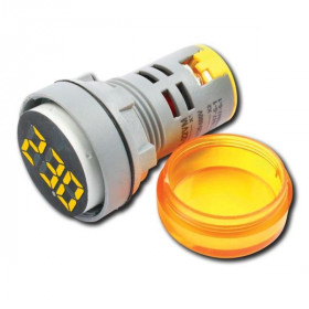 Ψηφιακό Βολτόμετρο Πίνακα LED 3 Ψηφίων 20÷500VAC Ø30x50mm, Φ22mm Πορτοκαλί AD101-22VM ORANGE