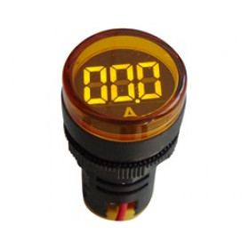Ψηφιακό Αμπερόμετρο Πίνακα LED 3 Ψηφίων AC μέσω Μετασχηματιστή 100/5A Φ22mm Πορτοκαλί AD22-22D