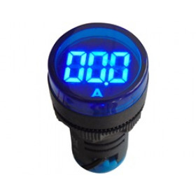 Ψηφιακό Αμπερόμετρο Πίνακα LED 3 Ψηφίων AC μέσω Μετασχηματιστή 100/5A Φ22mm Μπλε AD22-22D