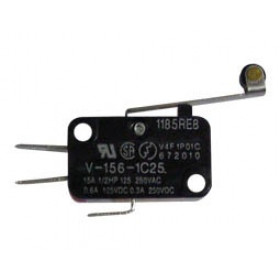 Microswitch Snap Action με Έλασμα 25mm και Ροδάκι, SPDT 15A/250VAC, Faston C&H V-156-1C25