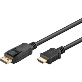 Καλώδιο DisplayPort v1.2 Αρσενικό προς HDMI v1.4 Αρσενικό 1m Μαύρο Goobay 51956