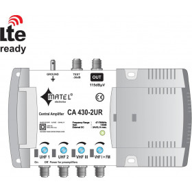 Matel CA430-2UR Ενισχυτής TV Κεντρικής Εγκατάστασης BI/BIII/U/U 30dB 115dBuV με Φίλτρο LTE