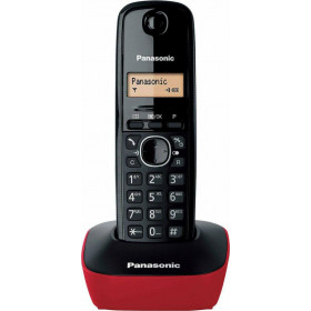 Panasonic KX-TG1611GRR Ασύρματο Τηλέφωνο Μαύρο/Κόκκινο