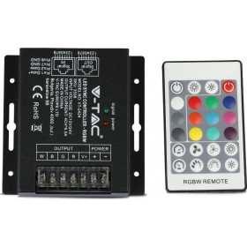 Controller για Ταινίες LED RGB+W 12/24VDC 288/576W με Τηλεχειριστήριο RF & Sync με Καλώδιο UTP V-TAC VT-2424
