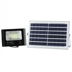 V-TAC 8573 Ηλιακός Προβολέας LED Ισχύος 25W 550lm IP65 με Τηλεχειριστήριο Φυσικό Λευκό 4000Κ Μαύρος