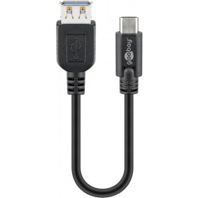 Καλώδιο OTG USB-C Αρσενικό σε USB-A 3.0 Θηλυκό 0.2m Goobay 67894