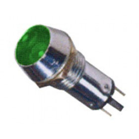 Ενδεικτική Λυχνία LED Πράσινη Φ8mm 230VAC/DC με Faston AD22C-8T