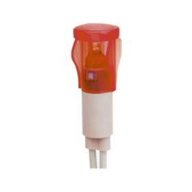 Ενδεικτική Λυχνία Neon Κόκκινη Φ10mm 230VAC με Καλώδιο 17cm AD22E-009