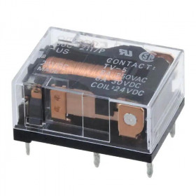 Ρελέ Ηλεκτρομαγνητικό 24VDC 8A 1 Επαφής N.O+N.C 6 Pin για PCB G6C-2117P-US 24VDC Omron